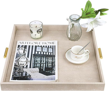 HofferRuffer Elegant Decorative Serving Tray, Coffee Table Serve Tea Coffee or - Image 4