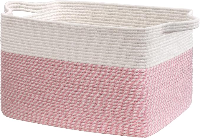 Goodpick Large Woven Blanket Basket 21.6" x 14.9" x 11.8" Storage Baskets by Goodpick