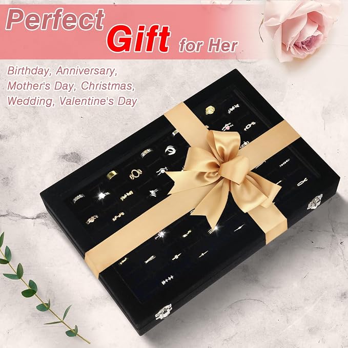 Ring Organizer for Jewelry, Ring Holder Box - Image 3