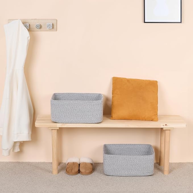Large Storage Baskets for Organizing, Closet Shelf Baskets for Clothes Blanket - Image 6