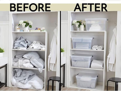 Rubbermaid Cleverstore 74 Qt Clear Storage Bins - Image 8