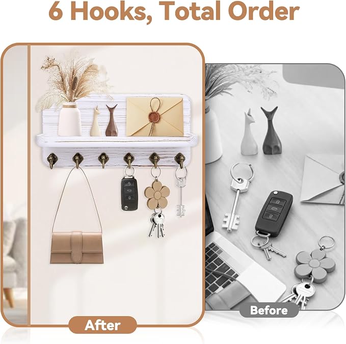 Key Holder for Wall, Mail Organizer Wall Mount - Image 3