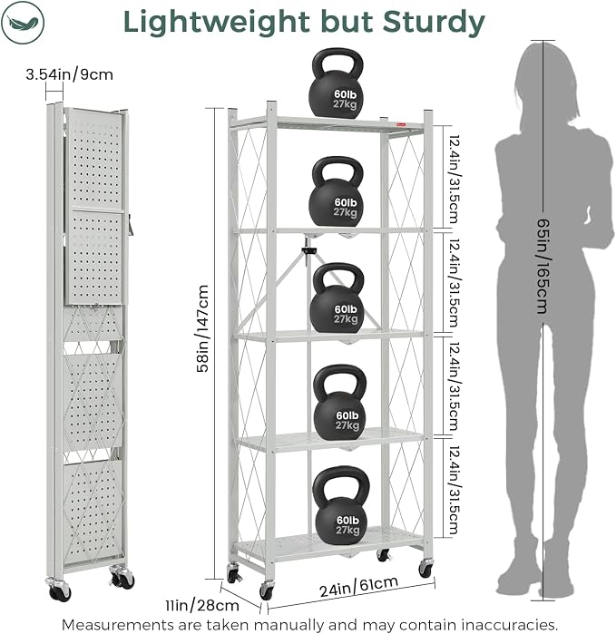 DEANIC 5-Shelf Folding Bookcase - Image 3