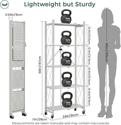 DEANIC 5-Shelf Folding Bookcase - Image 3