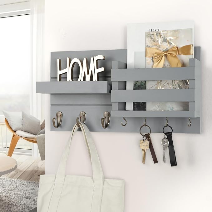 Lwenki Mail Organizer for Wall Mount – Key Holder - Image 9