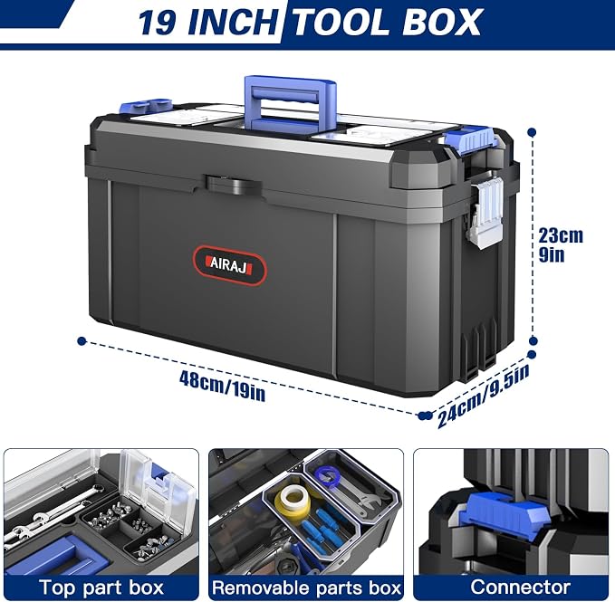 3 IN 1 Rolling Tool Box With Wheels, Stackable Tool Box, Modular Tools Storage - Image 4