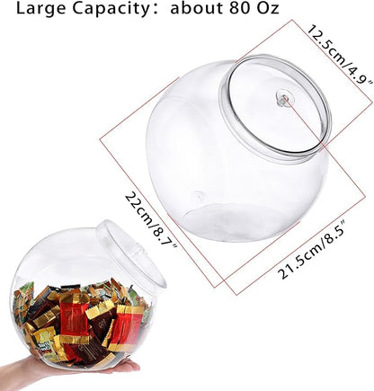 ELLDOO Clear Slanted Plastic Storage Jar - Image 2