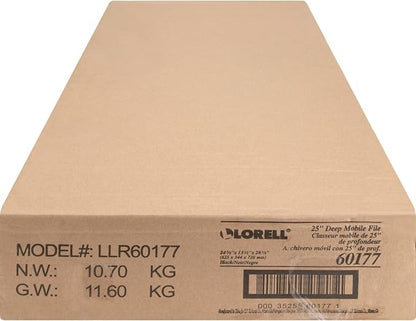 Lorell Standard Lock Mobile File Black 28.35" x 16.54" x 6.50" - Image 4
