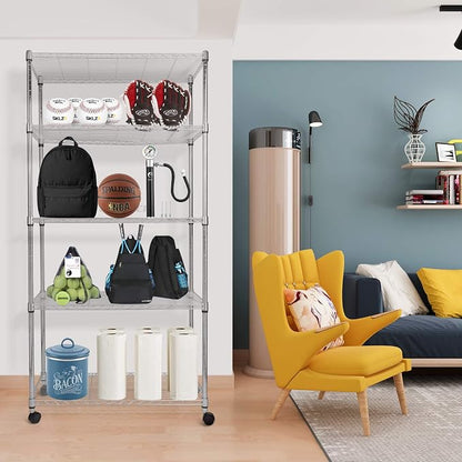 HealSmart Heavy Duty 5-Shelf Storage Shelves, 1750Lb Loading Capacity, 35.43" W - Image 2