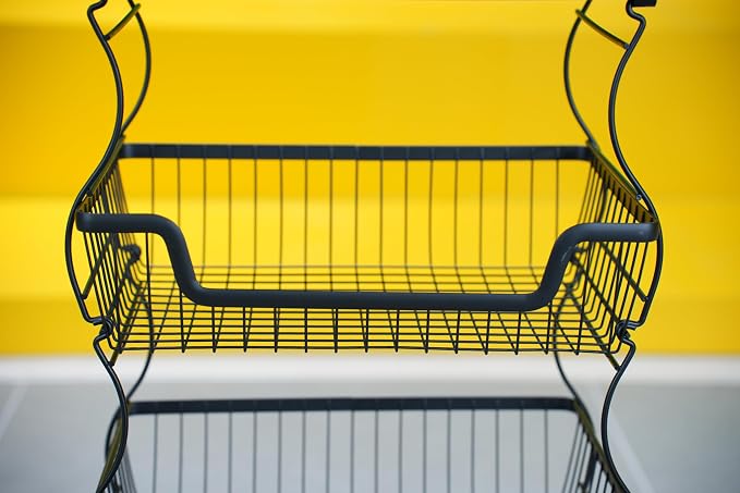 4 Tier Rolling Cart, Fruit Basket Metal - Image 5