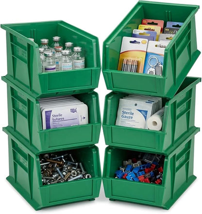 Quantum Storage QUS240 Heavy-Duty Stackable Plastic Storage Bins - Image 2