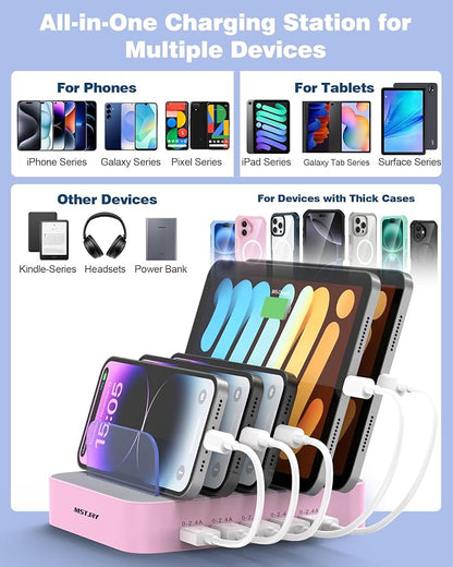 MSTJRY Charging Station for Multiple Devices : 5 Port Multi USB-A Charger - Image 5