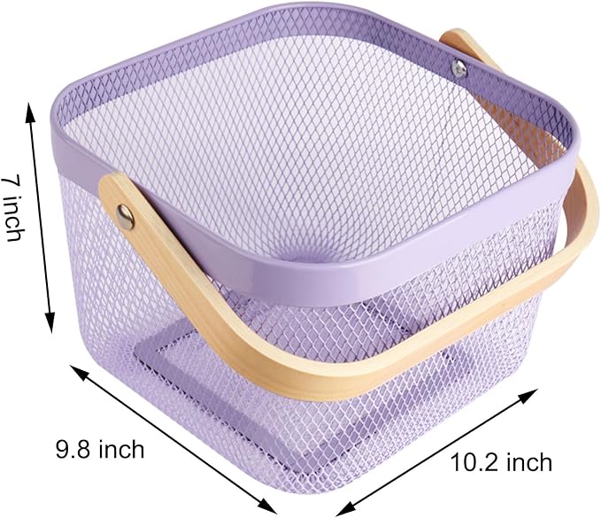 AJIODA Metal Mesh Wire Basket, Large Steel Basket - Image 2
