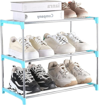 Small Shoe Rack, Narrow Stackable Shoe Shelf Organizer | by Fouews