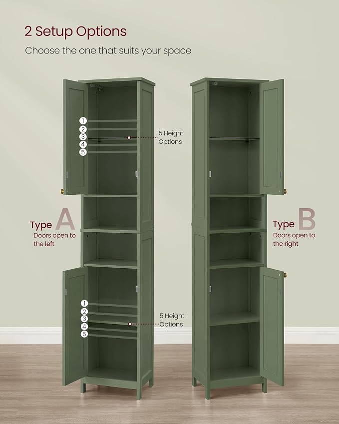 VASAGLE Tall Bathroom Cabinet - Image 3