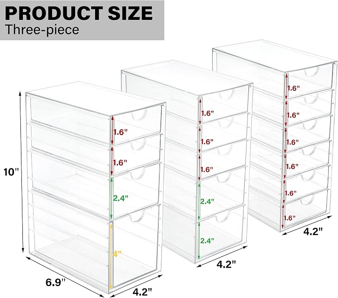 Prsildan Acrylic Drawer Organizer - Image 3