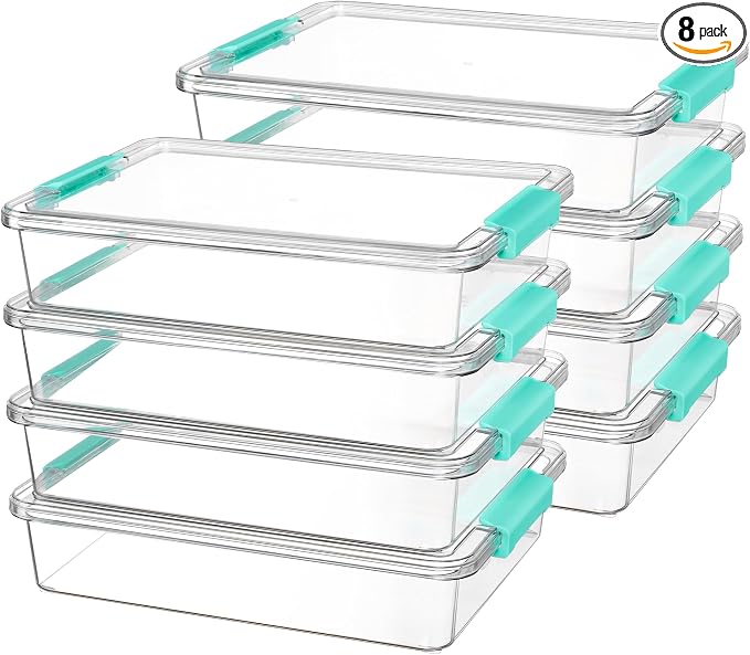 Vtopmart 8 Pack 6 Qt Plastic Storage Bins by Vtopmart