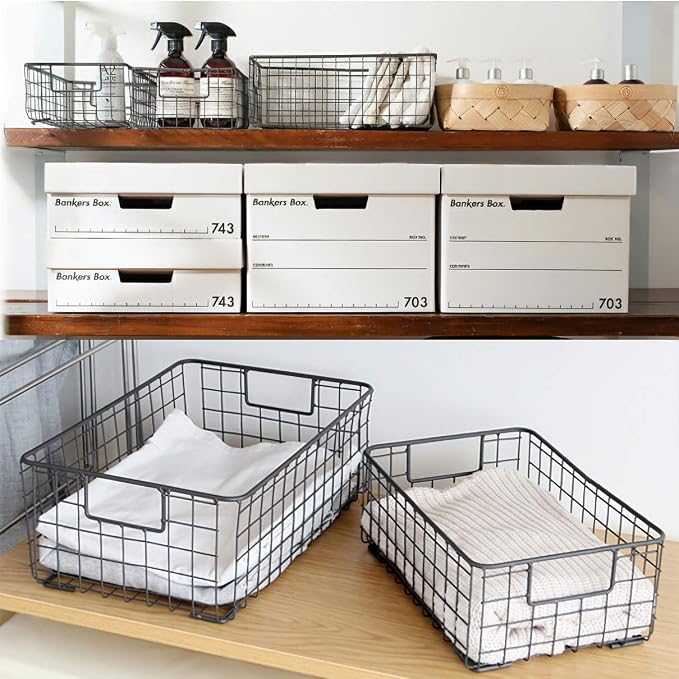 Kingrol 2 Pack Wire Storage Baskets - Image 6