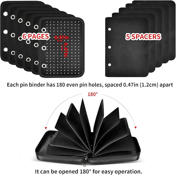 Fireproof Pin Display Book for Collectors, 6 Pages Enamel Pin Display Case - Image 5