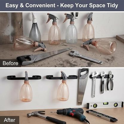 Spray Bottle Holder Wall Mount 10 Inches Wall Mounted Spray Bottle Storage Rack - Image 6