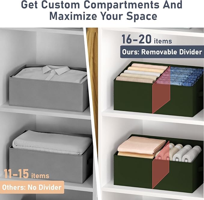 DIMJ Large Closet Shelf Organizer Bins 4 Packs - Image 2