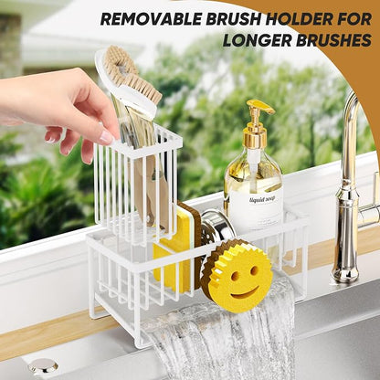Sponge Holder for Kitchen Sink, Smiley Face Sink Caddy - Image 5