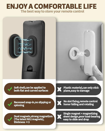 6 Pack Magnetic Remote Control Holder – Upgraded Silicone Magnetic Wall Mount - Image 3