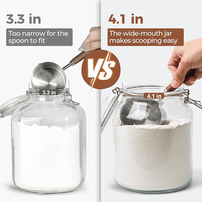 ComSaf Glass Jars with Airtight Lid 0.7 Gallon, Wide Mouth Mason Jars, Canning - Image 2