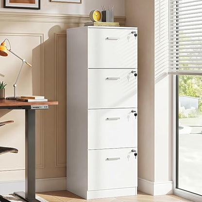DEVAISE 4 Drawer Vertical File Cabinet, Wood Filing Cabinet - Image 2