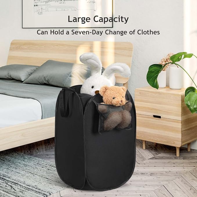 Upgraded Pop-up Laundry Hamper 2 Pack, 70L Laundry Basket - Image 9