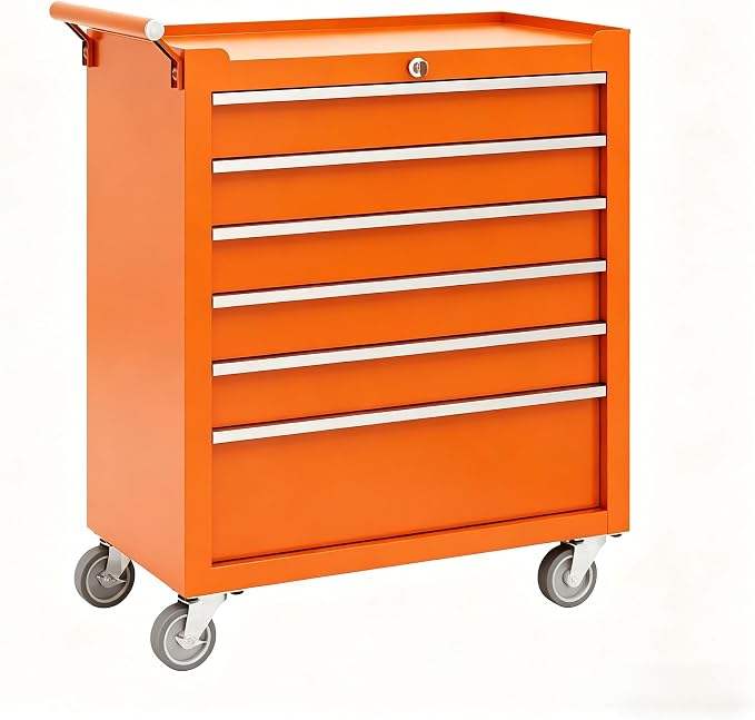 Garvee Rolling Tool Chest, 6 Drawers Tool Storage Cabinet, Toolbox by Garvee