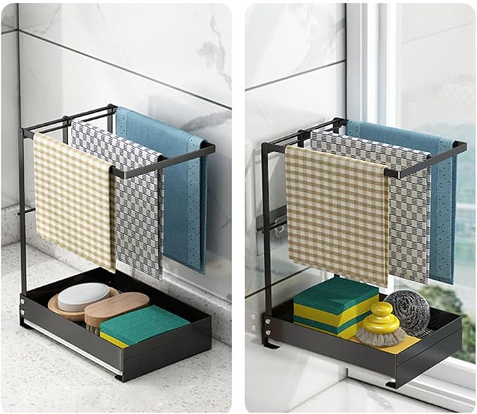Collapsible Sink Holder Kitchen Tool Organizer Drain Tray - Image 6