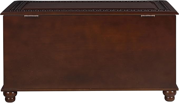 BOWERY HILL 40" x 21" Traditional Wood Cedar Blanket Chest, Flip Open Storage - Image 2