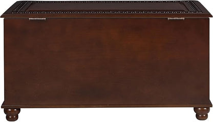 BOWERY HILL 40" x 21" Traditional Wood Cedar Blanket Chest, Flip Open Storage - Image 2
