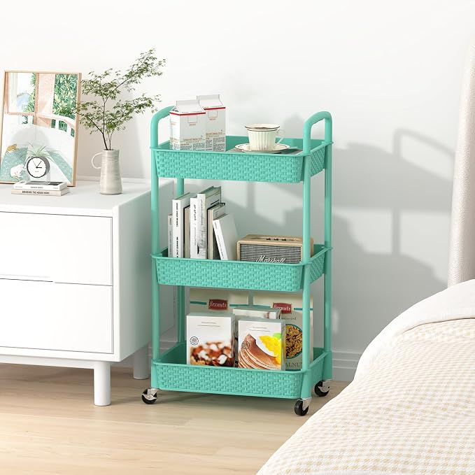 MOYIPIN 3-Tier Plastic Rolling Utility Cart - Image 7