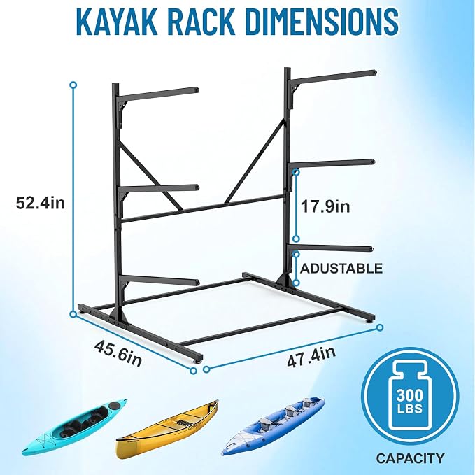 Kayak Storage Rack, Heavy Duty Freestanding Kayak Rack - Image 6