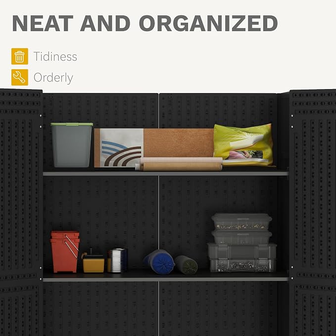 DWVO 2-Pack Metal Storage Shed Shelves, Compatible - Image 5