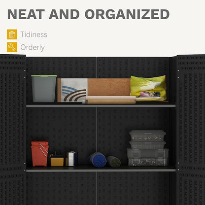 DWVO 2-Pack Metal Storage Shed Shelves, Compatible - Image 5