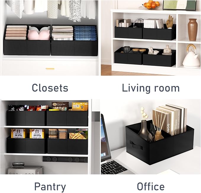 DIMJ Large Closet Shelf Organizer Bins 8 Packs - Image 7