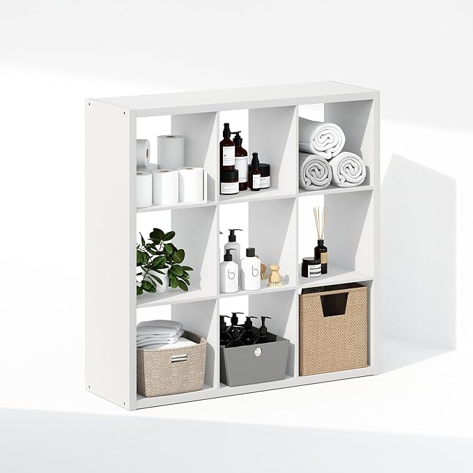 Furinno Cubic Extra Thick 9-Cube Closet Organizers and Storage, Open Shelf - Image 6