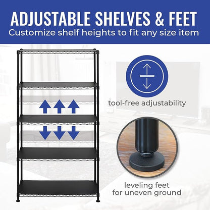 SafeRacks - NSF Certified Storage Shelves, Heavy Duty Steel Wire Unit - Image 6