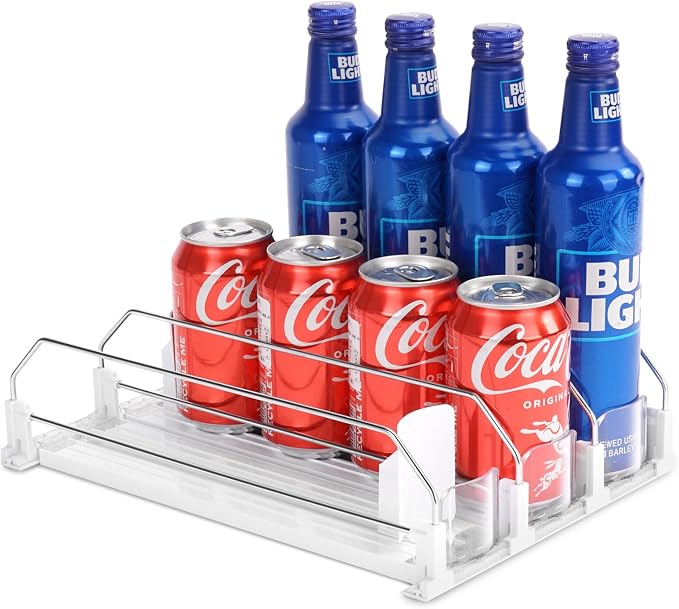 Automatic Soda Can Organizer for Refrigerator Can Dispenser for Beer Soda by BingoHive