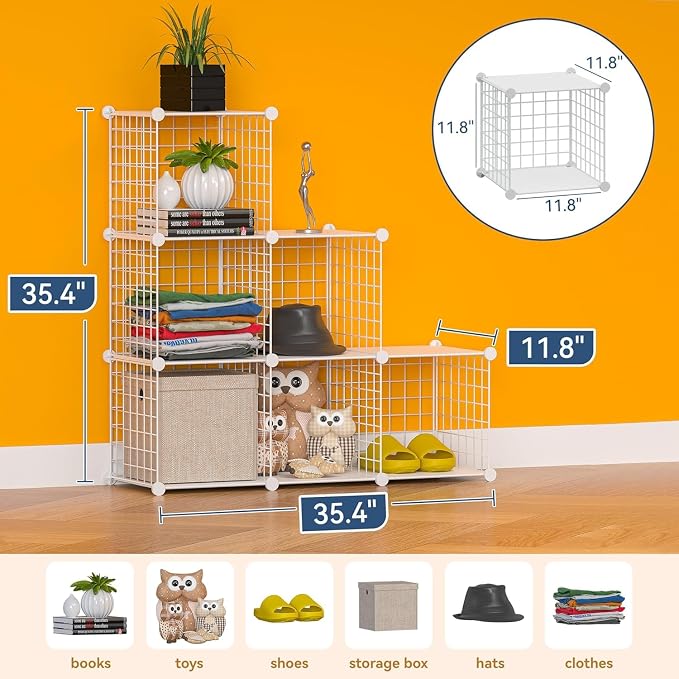TUMUCUTE Closet Organizer, Organizers and Storage, Cabinet Metal Shelf Rack - Image 3