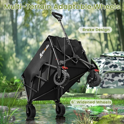 Blomoba Collapsible Wagon Cart, 150L Foldable Wagon - Image 6