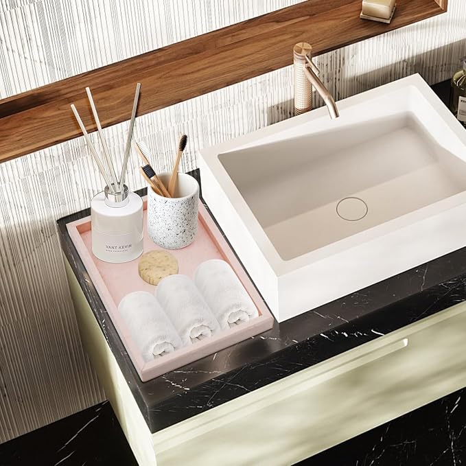 Real Natural Marble Tray for Bathroom, Kitchen and Desktop, Rectangle Genuine - Image 6