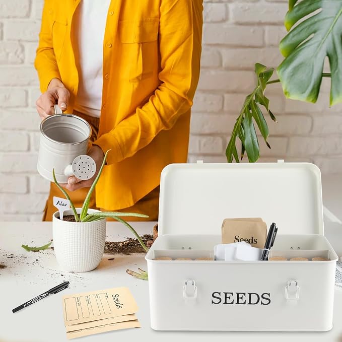 Seed Storage Organizer, 4 Compartment Seed Storage Box - Image 4