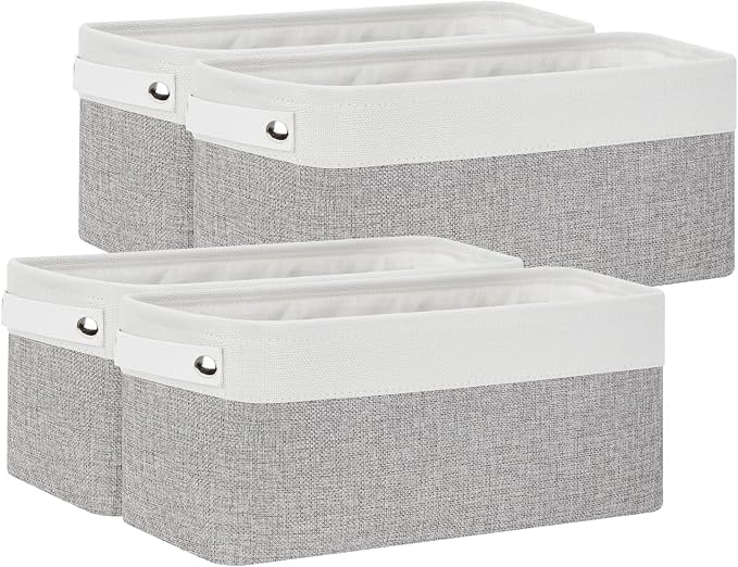 Bidtakay Small Bins for Organization Fabric Baskets for Toilet Paper Storage by BidtakayBaskets