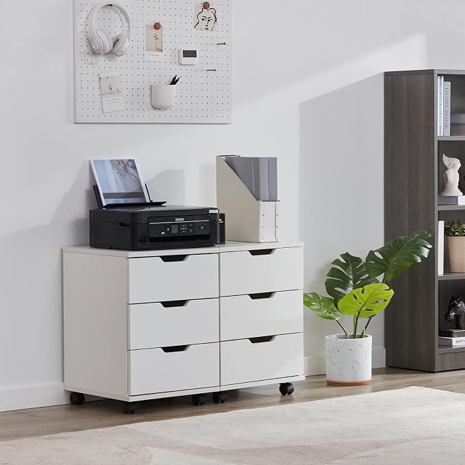 Farini Mobile File Cabinet for Home Office, 3 Drawer Chest Wood, Drawers Unit - Image 8