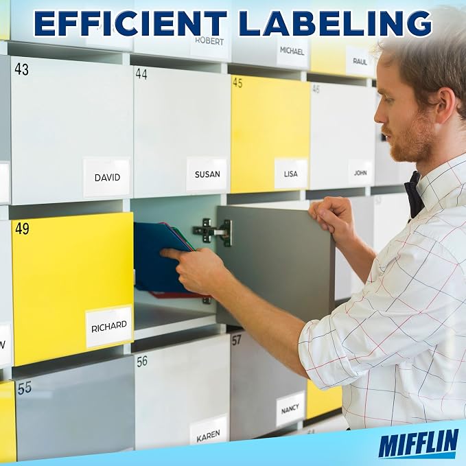 Mifflin-USA - Index Card Holder - 4x6”, 30 Pack - Clear Self-Adhesive Pockets - - Image 3