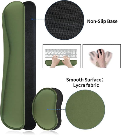 Bloss Leather Mouse Pad with Wrist Rest, Large Mousepad + Keyboard Pad - Image 6